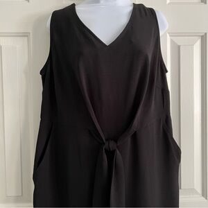 Ivy Street‎ Black Casual Jumpsuit Tie front Plus Size 1X